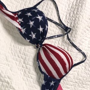 Red, White and Blue Bikini Top